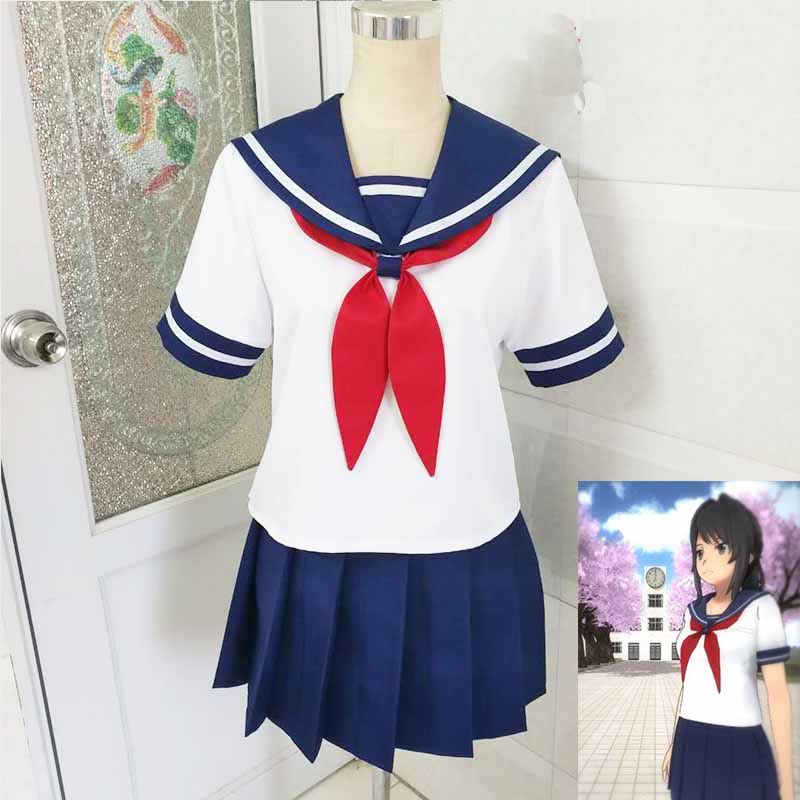 Yandere Simulator Yandere Chan school uniform Cosplay Costume ( free