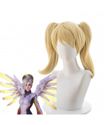 Overwatch Angela Zieler Yellow Blonde Cosplay Hair Wig