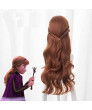 Frozen 2 Princess Anna Brown Long Curly Cosplay Wig