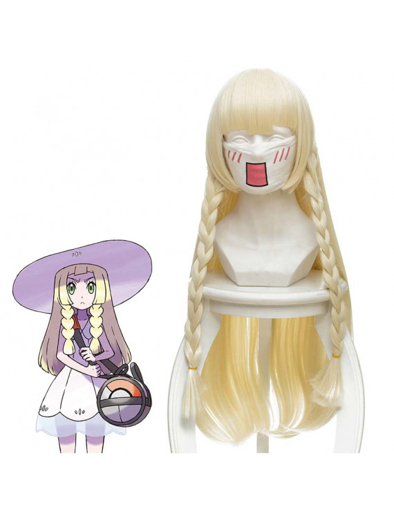 Pokemon Lillie Blonde Long Cosplay Wig