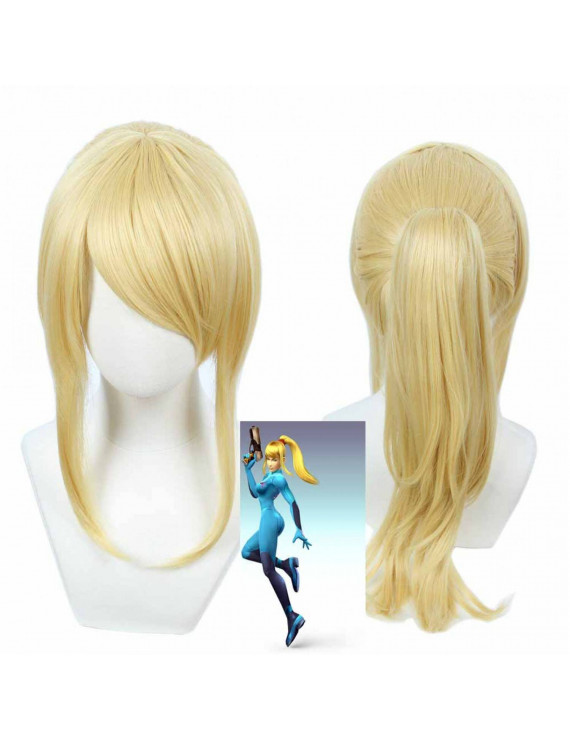 Zero Suit Samus Cosplay Wig Super Smash Bros Brawl Party Wig