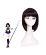 Sailor Moon Tomoe Hotaru Black Purple Cosplay Hair Wig