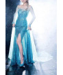 Frozen Elsa Princess Dress Cosplay Costume for Halloween Party