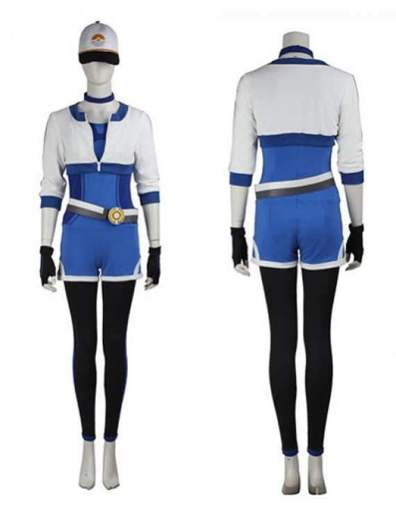 Pokemon GO Junior Female Trainer Blue Women's Cosplay Costume