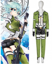 Sword Art Online SAO Asada Shino Sniper Cosplay Costume