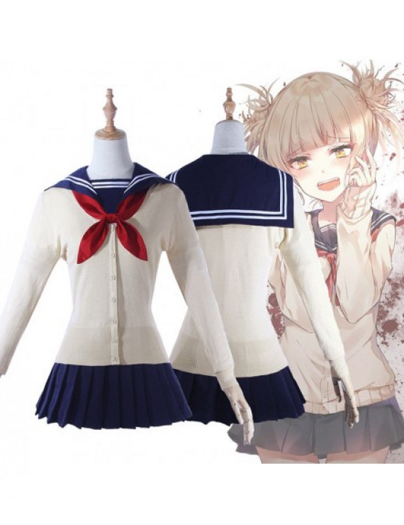 My Hero Academia Toga Himiko Sailor Suit Cosplay Costume Dress JK Uniform Sweater