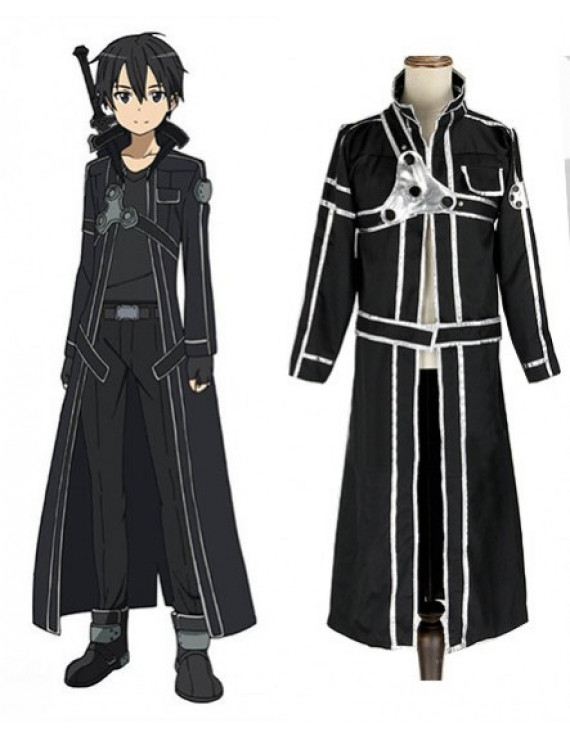 Sword Art Online Kirigaya Kazuto Leather Cosplay Costume