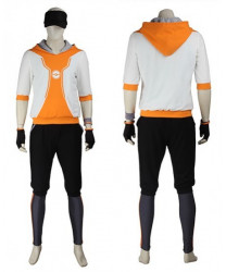 Pokemon GO Orange Spandex Knit Cosplay Costume for Men