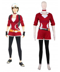 Pokemon GO Rose-Carmine Women's Junior Female Trainer Cosplay Costume