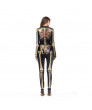 Halloween 3 D Printed Human Skeleton Party Jumpsuit Bodysuits