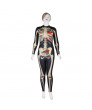Halloween 3 D Printed Human Skeleton Party Jumpsuit Bodysuits