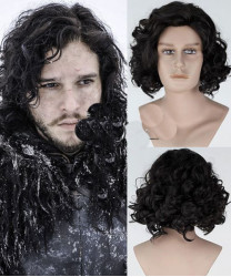 Game of Thrones Winterfell Black Short Wavy Cosplay Wig