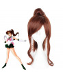 Sailor Moon Kino Makoto Long Brown Style Cosplay Hair Wig