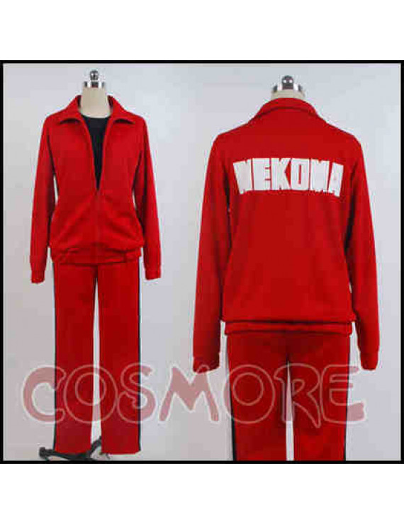 Haikyuu Nekoma High Volleyball Club Tetsuro Kuroo and Kenma Kozume Red Uniform Jersey Cosplay Costume