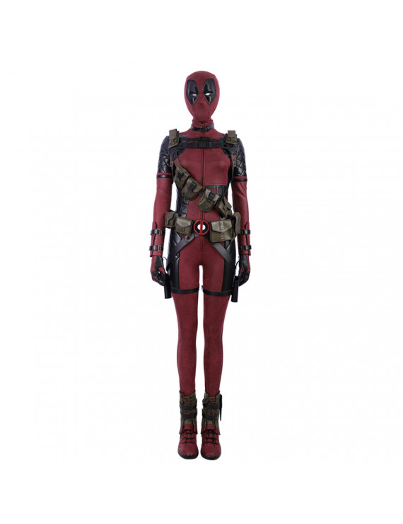 Deadpool 2 Women Deadpool Onesies Tights Full Set Cosplay Costume