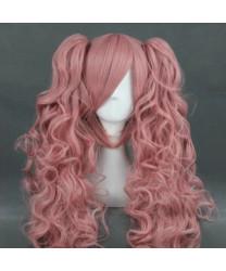 Vocaloid Luka Pink Long Curly Ponytail Cosplay Wig