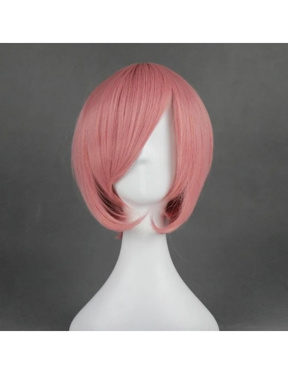 Hitman Reborn Giotto Dark Pink Short Cosplay Wig