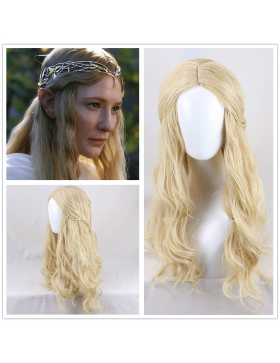 The Hobbit Galadriel Artanis Nerwen Light Gold Long Cosplay Wig