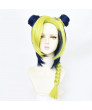 JOJO's Bizarre Adventure Jolyne Kujo Short Anime Cosplay Wig with Braids Buns Green