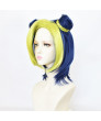 JOJO's Bizarre Adventure Jolyne Kujo Short Anime Cosplay Wig with Braids Buns Green