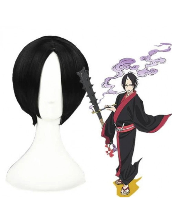 Hoozuki No Reitetsu Short Black Anime Cosplay Wig