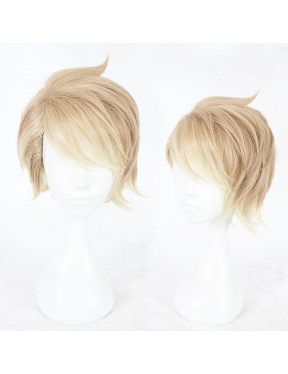 A3 Chigasaki Itaru Brown Gradient Short Anime Styled Cosplay Hair Wig