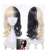 Half Blonde And Black Long Curly Melanie Martinez Wig