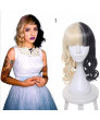 Half Blonde And Black Long Curly Melanie Martinez Wig