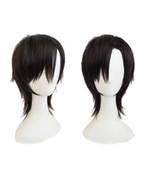 Akashi Kuniyuki Wig Touken Ranbu Game Cosplay Universal Style Short Black Heat Resistance Party Wig