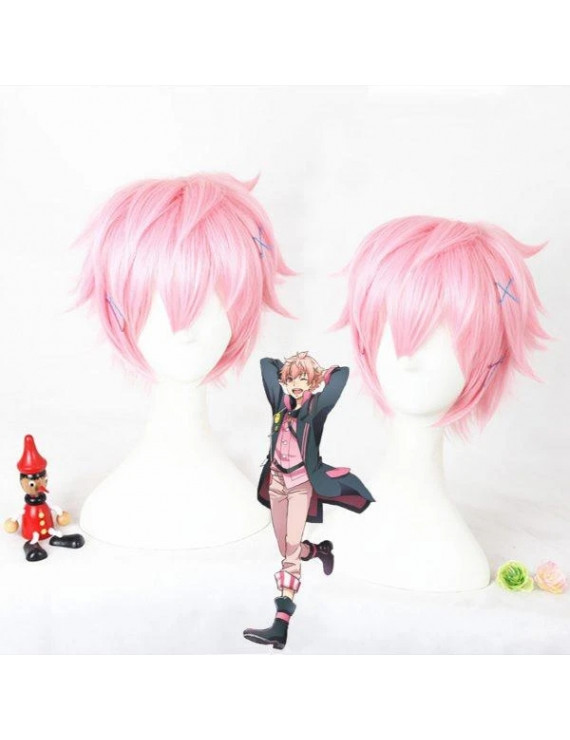 Tsukiuta Kisaragi Koi Pink Short Cosplay Wig