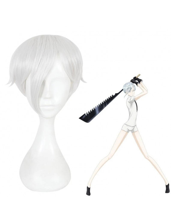 Land of the Lustrous Antarcticite Silver White Short Cosplay Hair Wig