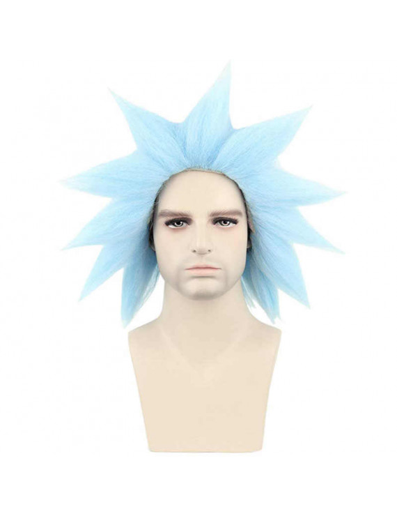 Rick and Morty Rick Sanchez Blue Short Cosplay Wig