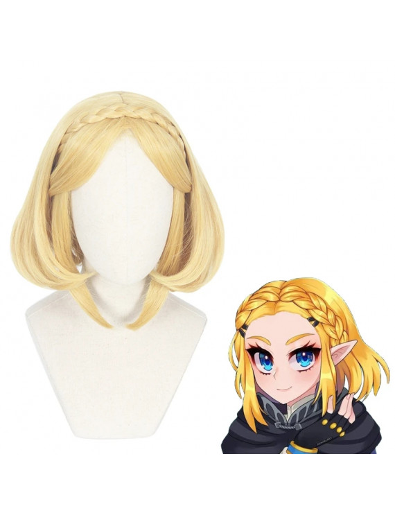 The Legend of Zelda Princess Zelda Golden Short Cosplay Wig