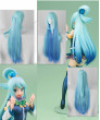 Konosuba Aqua Blue Long Straight Cosplay Synthetic Hair Wig