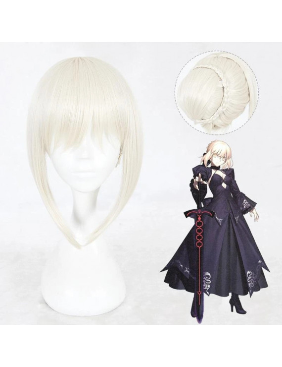 Fate Stay Night Saber Alter Light Beige Cosplay Wig