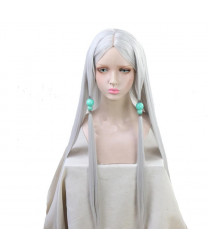 Demon Slayer Spider Mother Silver Cosplay Hair Wig