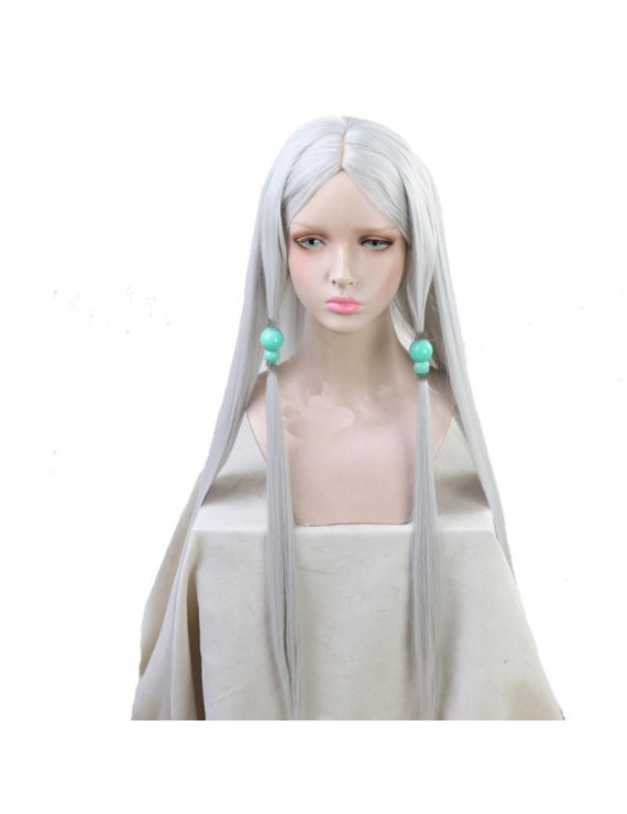 Demon Slayer Spider Mother Silver Cosplay Hair Wig