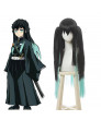 Demon Slayer Antarcticite Green Mixed Black Anime Cosplay Wig