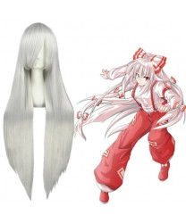 Vocaloid Yowane Haku Silver White Long Straight Cosplay Wig