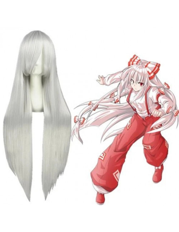 Vocaloid Yowane Haku Silver White Long Straight Cosplay Wig