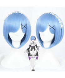 Zero kara Hajimeru Isekai Seikatsu Rem Cosplay Wig