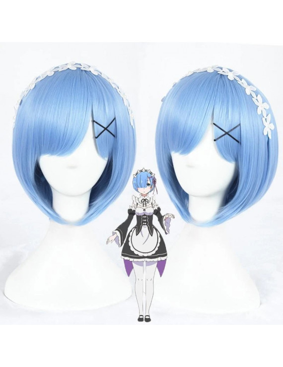 Zero kara Hajimeru Isekai Seikatsu Rem Cosplay Wig