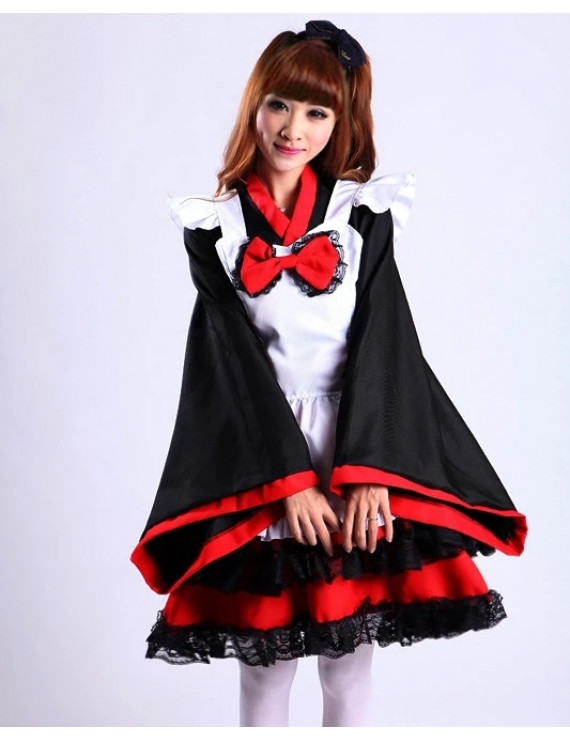 Sweet Long Sleeves Maid Waitress Costumes