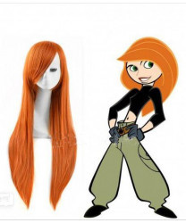 Kim Possible Orange Long Straight Cosplay Wig