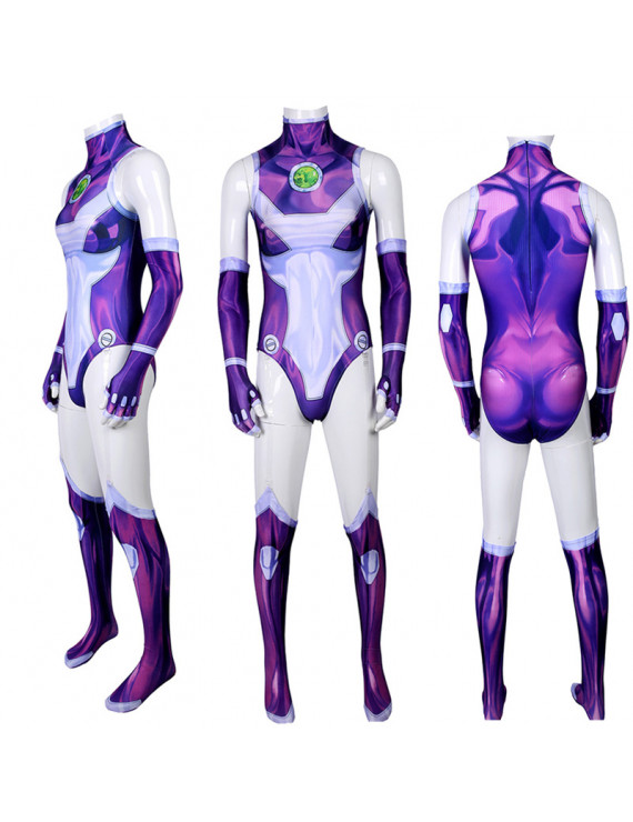 Starfire Super Heroine Bodysuit Cosplay Costume