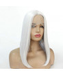 Grey Short Bob Synthetic Hair Lace Front Wig