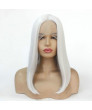 Grey Short Bob Synthetic Hair Lace Front Wig