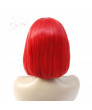 Dark Red Short Straight Bob Synthetic Hair Lace Front Wig