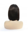 Dark Brown Short Straight Bob Synthetic Hair Lace Front Wig