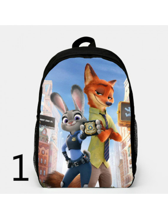 Zootopia Backpacks Canvas School Student Bag